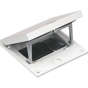 KFH140/72 - 1no. 13amp UK sockets in a manual locking top section - Stainless steel