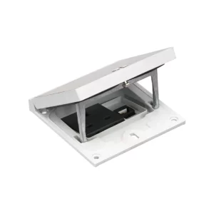 KFH146USEC/72- 1no. 13amp UK sockets and Cat6 data in security locked top section - Stainless steel