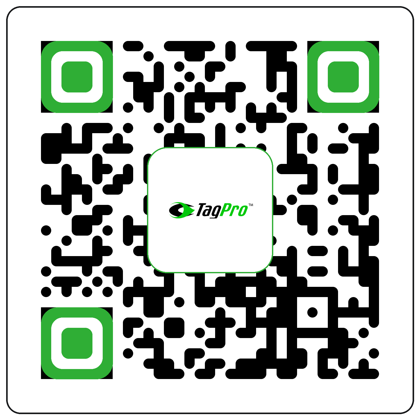 QR code that opens the free TagPro label printing app at tagpro.gromtec.co.uk